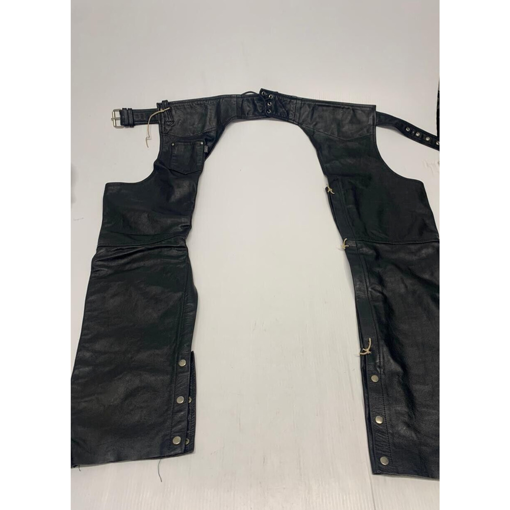 Jamin Leather Chaps Black Leather XXL Men's A67
